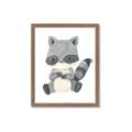 Picture of Woodland animals Raccoon _GroupedProduct_Rectangle_Portrait_Mini_ _GroupedProduct_Rectangle_Portrait_Framed_Matted_