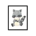 Picture of Woodland animals Raccoon _GroupedProduct_Rectangle_Portrait_Mini_ _GroupedProduct_Rectangle_Portrait_Framed_Matted_