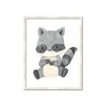 Picture of Woodland animals Raccoon _GroupedProduct_Rectangle_Portrait_Mini_ _GroupedProduct_Rectangle_Portrait_Framed_Matted_