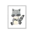 Picture of Woodland animals Raccoon _GroupedProduct_Rectangle_Portrait_Mini_ _GroupedProduct_Rectangle_Portrait_Framed_Matted_