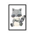 Picture of Woodland animals Raccoon _GroupedProduct_Rectangle_Portrait_Mini_ _GroupedProduct_Rectangle_Portrait_Framed_Matted_