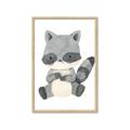 Picture of Woodland animals Raccoon _GroupedProduct_Rectangle_Portrait_Mini_ _GroupedProduct_Rectangle_Portrait_Framed_Matted_