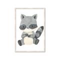 Picture of Woodland animals Raccoon _GroupedProduct_Rectangle_Portrait_Mini_ _GroupedProduct_Rectangle_Portrait_Framed_Matted_