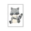 Picture of Woodland animals Raccoon _GroupedProduct_Rectangle_Portrait_Mini_ _GroupedProduct_Rectangle_Portrait_Framed_Matted_