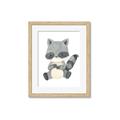 Picture of Woodland animals Raccoon _GroupedProduct_Rectangle_Portrait_Mini_ _GroupedProduct_Rectangle_Portrait_Framed_Matted_