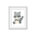 Picture of Woodland animals Raccoon _GroupedProduct_Rectangle_Portrait_Mini_ _GroupedProduct_Rectangle_Portrait_Framed_Matted_