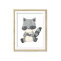 Picture of Woodland animals Raccoon _GroupedProduct_Rectangle_Portrait_Mini_ _GroupedProduct_Rectangle_Portrait_Framed_Matted_
