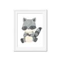 Picture of Woodland animals Raccoon _GroupedProduct_Rectangle_Portrait_Mini_ _GroupedProduct_Rectangle_Portrait_Framed_Matted_