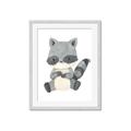 Picture of Woodland animals Raccoon _GroupedProduct_Rectangle_Portrait_Mini_ _GroupedProduct_Rectangle_Portrait_Framed_Matted_