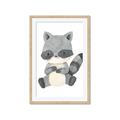 Picture of Woodland animals Raccoon _GroupedProduct_Rectangle_Portrait_Mini_ _GroupedProduct_Rectangle_Portrait_Framed_Matted_