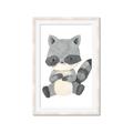 Picture of Woodland animals Raccoon _GroupedProduct_Rectangle_Portrait_Mini_ _GroupedProduct_Rectangle_Portrait_Framed_Matted_