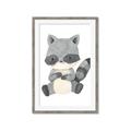 Picture of Woodland animals Raccoon _GroupedProduct_Rectangle_Portrait_Mini_ _GroupedProduct_Rectangle_Portrait_Framed_Matted_
