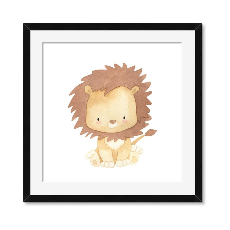 Picture of Lovely Lion _GroupedProduct_Square_Mini_ _GroupedProduct_Square_Framed_Matted_