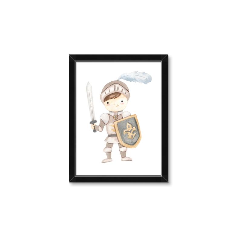 Picture of knight illustration for kids I _GroupedProduct_Rectangle_Portrait_Mini_ _GroupedProduct_Rectangle_Portrait_Framed_Matted_