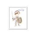 Picture of knight illustration for kids I _GroupedProduct_Rectangle_Portrait_Mini_ _GroupedProduct_Rectangle_Portrait_Framed_Matted_