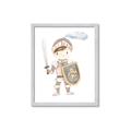 Picture of knight illustration for kids I _GroupedProduct_Rectangle_Portrait_Mini_ _GroupedProduct_Rectangle_Portrait_Framed_Matted_