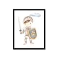 Picture of knight illustration for kids I _GroupedProduct_Rectangle_Portrait_Mini_ _GroupedProduct_Rectangle_Portrait_Framed_Matted_