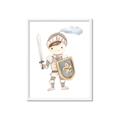 Picture of knight illustration for kids I _GroupedProduct_Rectangle_Portrait_Mini_ _GroupedProduct_Rectangle_Portrait_Framed_Matted_