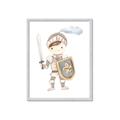 Picture of knight illustration for kids I _GroupedProduct_Rectangle_Portrait_Mini_ _GroupedProduct_Rectangle_Portrait_Framed_Matted_