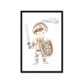Picture of knight illustration for kids I _GroupedProduct_Rectangle_Portrait_Mini_ _GroupedProduct_Rectangle_Portrait_Framed_Matted_