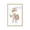 Picture of knight illustration for kids I _GroupedProduct_Rectangle_Portrait_Mini_ _GroupedProduct_Rectangle_Portrait_Framed_Matted_