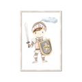 Picture of knight illustration for kids I _GroupedProduct_Rectangle_Portrait_Mini_ _GroupedProduct_Rectangle_Portrait_Framed_Matted_