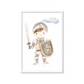 Picture of knight illustration for kids I _GroupedProduct_Rectangle_Portrait_Mini_ _GroupedProduct_Rectangle_Portrait_Framed_Matted_