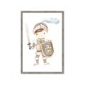 Picture of knight illustration for kids I _GroupedProduct_Rectangle_Portrait_Mini_ _GroupedProduct_Rectangle_Portrait_Framed_Matted_