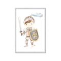 Picture of knight illustration for kids I _GroupedProduct_Rectangle_Portrait_Mini_ _GroupedProduct_Rectangle_Portrait_Framed_Matted_