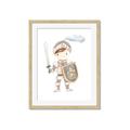 Picture of knight illustration for kids I _GroupedProduct_Rectangle_Portrait_Mini_ _GroupedProduct_Rectangle_Portrait_Framed_Matted_