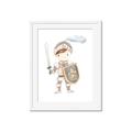 Picture of knight illustration for kids I _GroupedProduct_Rectangle_Portrait_Mini_ _GroupedProduct_Rectangle_Portrait_Framed_Matted_