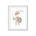 Picture of knight illustration for kids I _GroupedProduct_Rectangle_Portrait_Mini_ _GroupedProduct_Rectangle_Portrait_Framed_Matted_