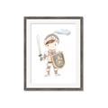Picture of knight illustration for kids I _GroupedProduct_Rectangle_Portrait_Mini_ _GroupedProduct_Rectangle_Portrait_Framed_Matted_