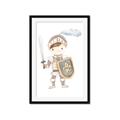 Picture of knight illustration for kids I _GroupedProduct_Rectangle_Portrait_Mini_ _GroupedProduct_Rectangle_Portrait_Framed_Matted_