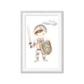 Picture of knight illustration for kids I _GroupedProduct_Rectangle_Portrait_Mini_ _GroupedProduct_Rectangle_Portrait_Framed_Matted_