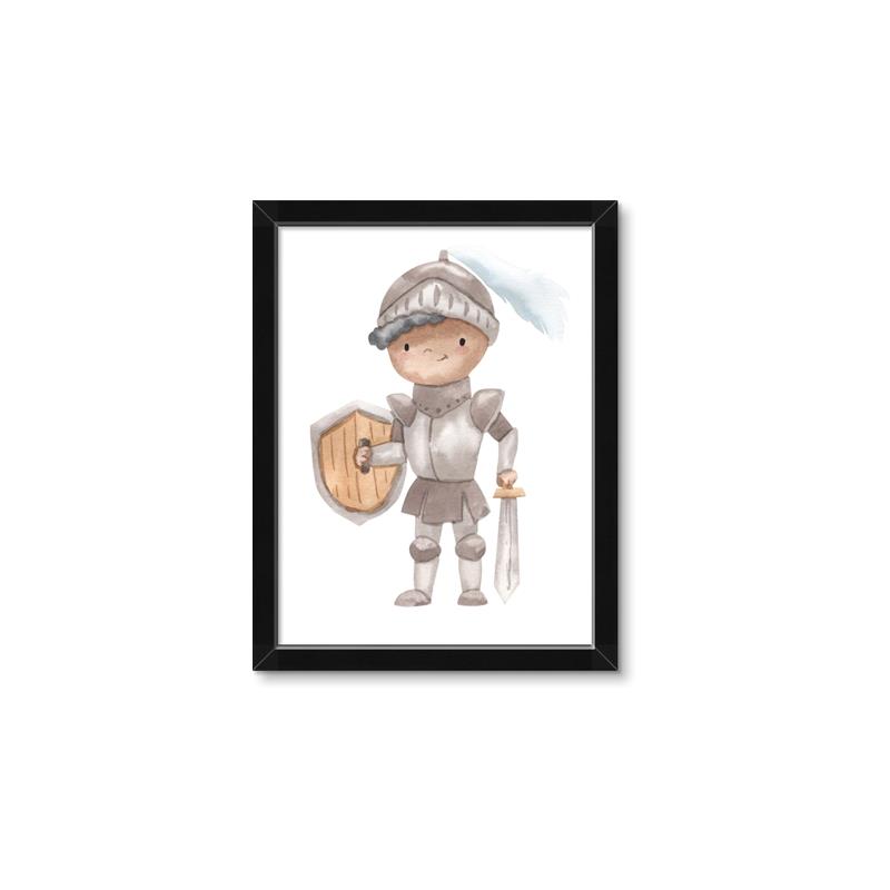 Picture of knight illustration for kids II _GroupedProduct_Rectangle_Portrait_Mini_ _GroupedProduct_Rectangle_Portrait_Framed_Matted_