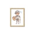 Picture of knight illustration for kids II _GroupedProduct_Rectangle_Portrait_Mini_ _GroupedProduct_Rectangle_Portrait_Framed_Matted_