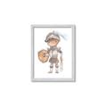 Picture of knight illustration for kids II _GroupedProduct_Rectangle_Portrait_Mini_ _GroupedProduct_Rectangle_Portrait_Framed_Matted_