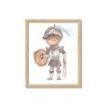 Picture of knight illustration for kids II _GroupedProduct_Rectangle_Portrait_Mini_ _GroupedProduct_Rectangle_Portrait_Framed_Matted_