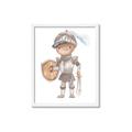 Picture of knight illustration for kids II _GroupedProduct_Rectangle_Portrait_Mini_ _GroupedProduct_Rectangle_Portrait_Framed_Matted_