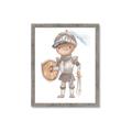Picture of knight illustration for kids II _GroupedProduct_Rectangle_Portrait_Mini_ _GroupedProduct_Rectangle_Portrait_Framed_Matted_