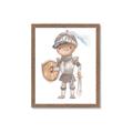 Picture of knight illustration for kids II _GroupedProduct_Rectangle_Portrait_Mini_ _GroupedProduct_Rectangle_Portrait_Framed_Matted_