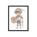 Picture of knight illustration for kids II _GroupedProduct_Rectangle_Portrait_Mini_ _GroupedProduct_Rectangle_Portrait_Framed_Matted_
