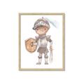 Picture of knight illustration for kids II _GroupedProduct_Rectangle_Portrait_Mini_ _GroupedProduct_Rectangle_Portrait_Framed_Matted_