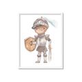 Picture of knight illustration for kids II _GroupedProduct_Rectangle_Portrait_Mini_ _GroupedProduct_Rectangle_Portrait_Framed_Matted_