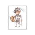 Picture of knight illustration for kids II _GroupedProduct_Rectangle_Portrait_Mini_ _GroupedProduct_Rectangle_Portrait_Framed_Matted_