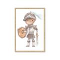 Picture of knight illustration for kids II _GroupedProduct_Rectangle_Portrait_Mini_ _GroupedProduct_Rectangle_Portrait_Framed_Matted_