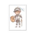 Picture of knight illustration for kids II _GroupedProduct_Rectangle_Portrait_Mini_ _GroupedProduct_Rectangle_Portrait_Framed_Matted_