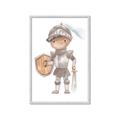 Picture of knight illustration for kids II _GroupedProduct_Rectangle_Portrait_Mini_ _GroupedProduct_Rectangle_Portrait_Framed_Matted_