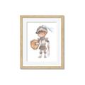 Picture of knight illustration for kids II _GroupedProduct_Rectangle_Portrait_Mini_ _GroupedProduct_Rectangle_Portrait_Framed_Matted_